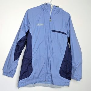 Columbia Hooded Lightweight Blue Jacket